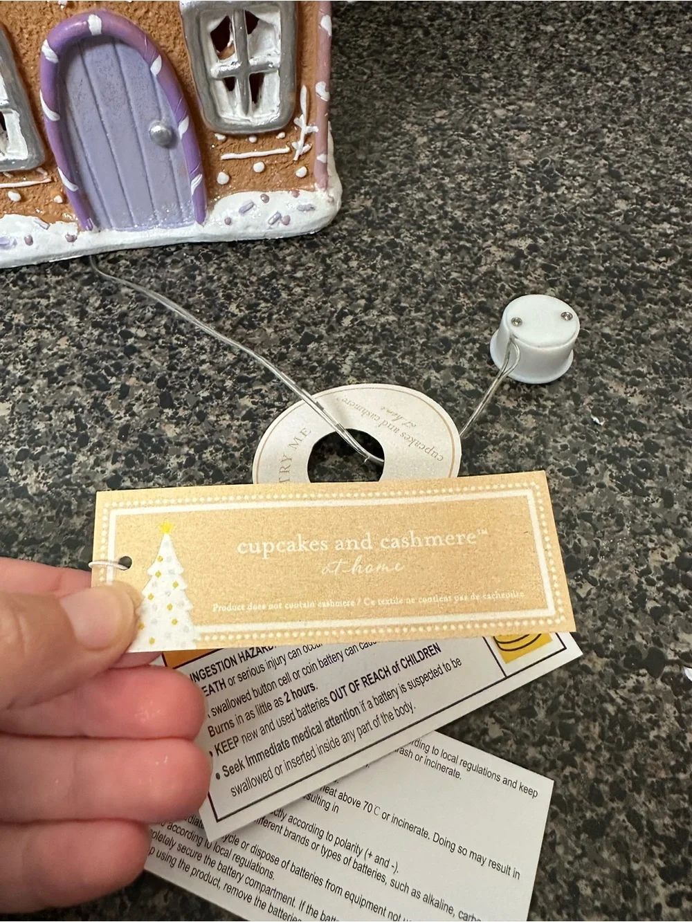 Cupcakes and Cashmere Purple Gingerbread Light Up House